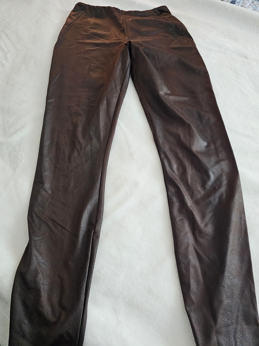 Lysse Brown Leather-look Stretch Leggings